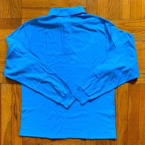 Neiman Marcus Rugby Style Long Sleeve Polo Shirt - Picture 3 of 14